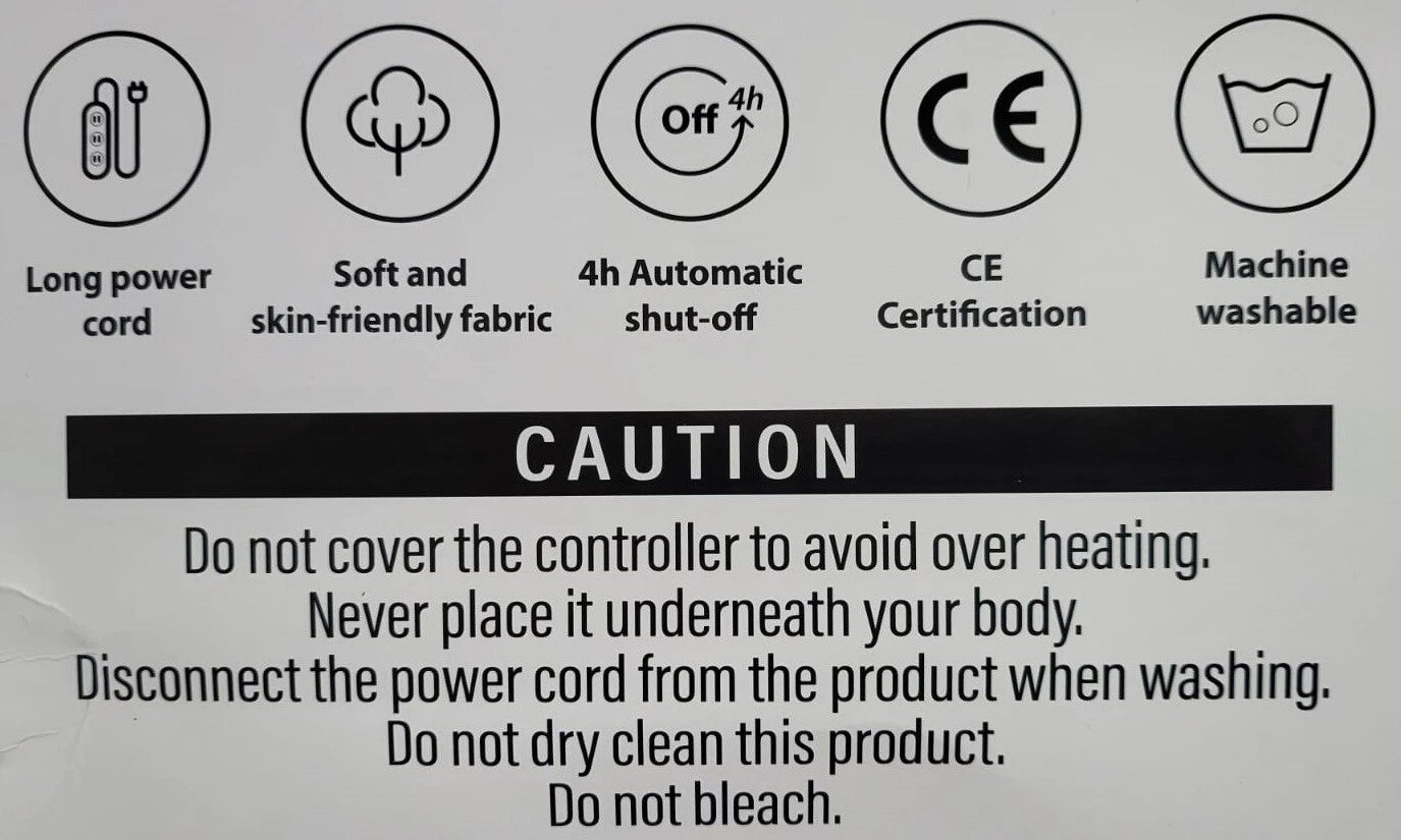 Ultra Soft Electric Heated Throw Blanket with Adjustable Heat Settings 3 Colours