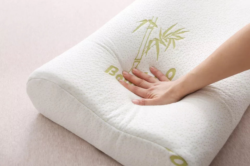 Contour Pillow Memory Foam Bamboo Removable Cover Orthopedic Head Neck Support