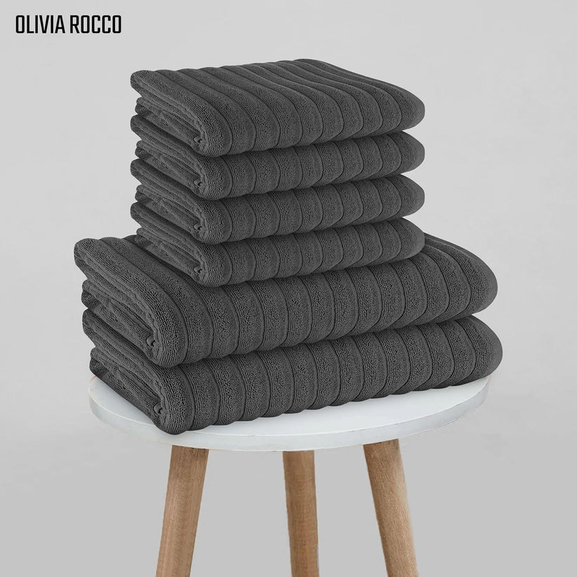 Hydro Cotton Ribbed Towels Highly Absorbent Luxurious Soft Lightweight Quick Dry, Jumbo Bath Sheet Packs & Towel Bale Sets Available
