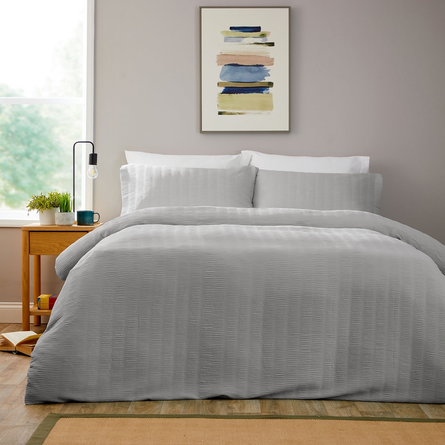Belgravia Textured Design Microfibre Duvet Set 3 Colours