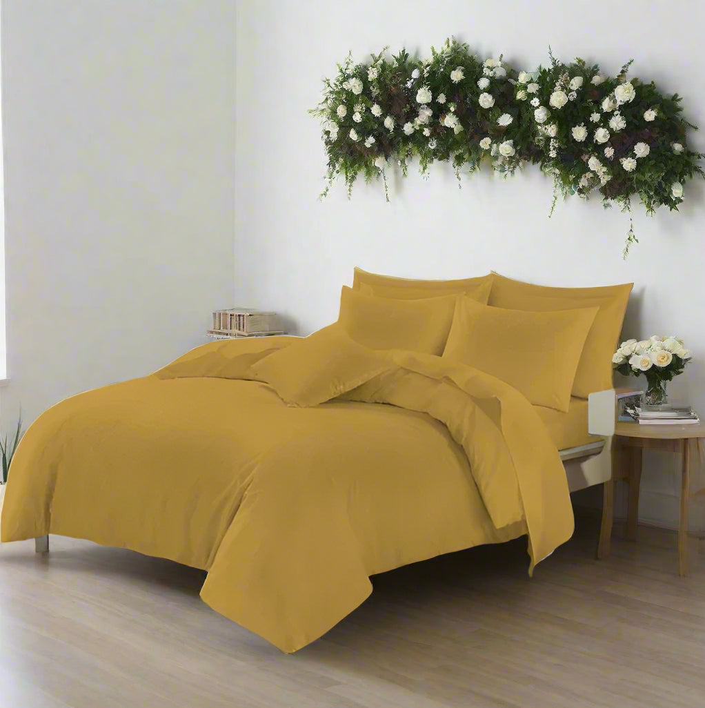 Easy Care Plain Duvet Quilt Cover with Pillow Case 22 Colours