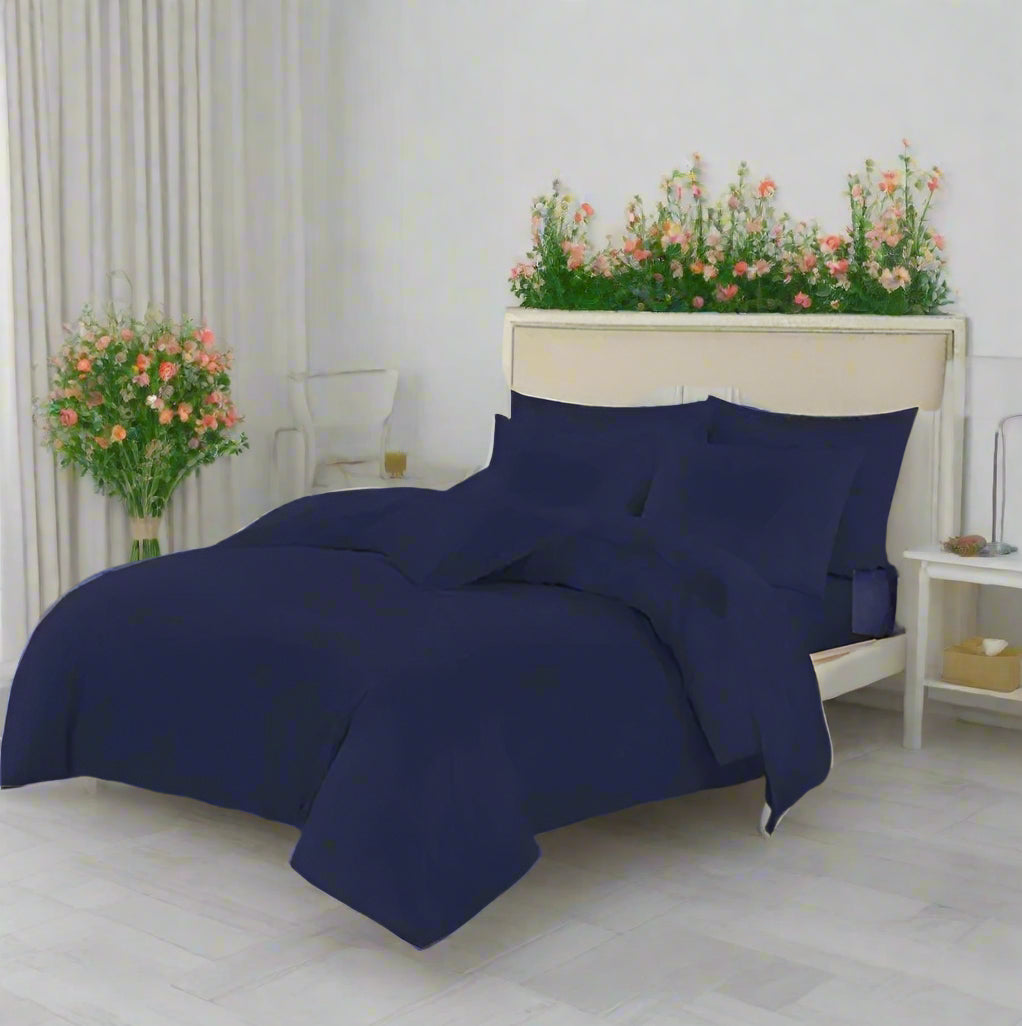 Easy Care Plain Duvet Quilt Cover with Pillow Case 22 Colours