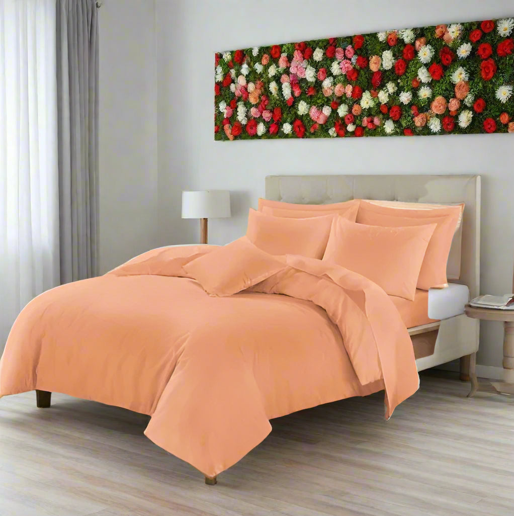 Easy Care Plain Duvet Quilt Cover with Pillow Case 22 Colours