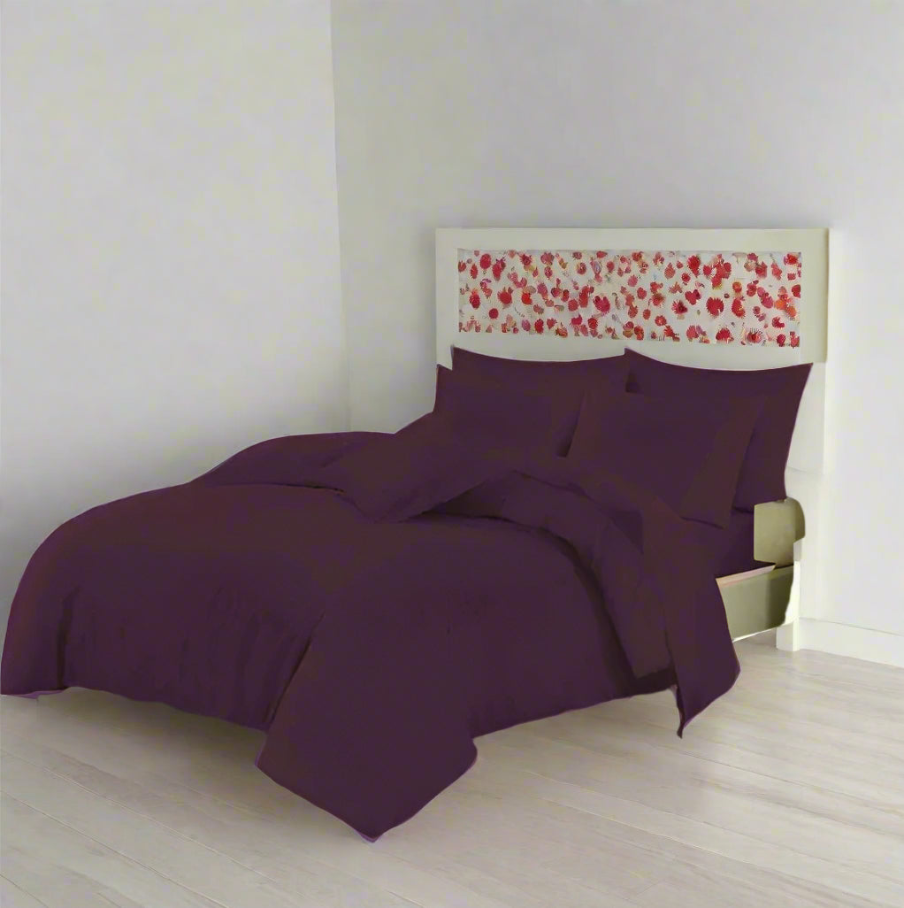 Easy Care Plain Duvet Quilt Cover with Pillow Case 22 Colours
