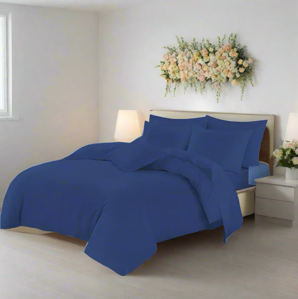 Easy Care Plain Duvet Quilt Cover with Pillow Case 22 Colours