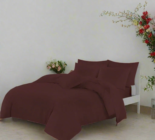 Easy Care Plain Duvet Quilt Cover with Pillow Case 22 Colours