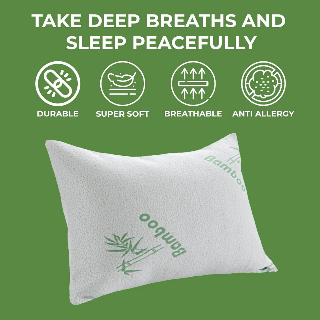 Bamboo Memory Foam Pillow Neck Support