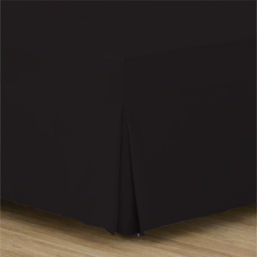 Luxury Percale Pleated Valance Fitted Sheet Non Iron 180 Thread Count Percale
