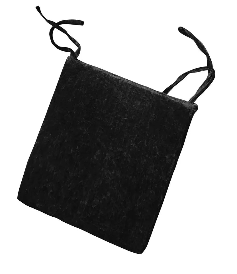 Crushed Velvet Foam Filled Seat Pad Chair Cushions With Ties Chair Pads Size