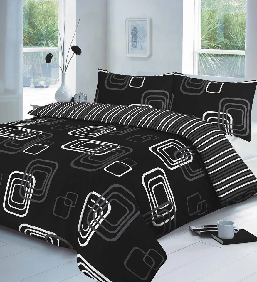 Reversible Multi Duvet Set Single Double King Size