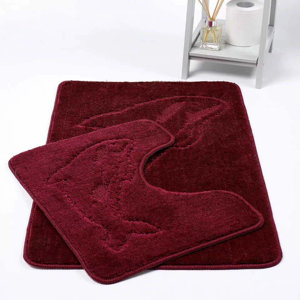 Dolphin Luxury Bath & Pedestal Mat 2 Piece 20 Colours