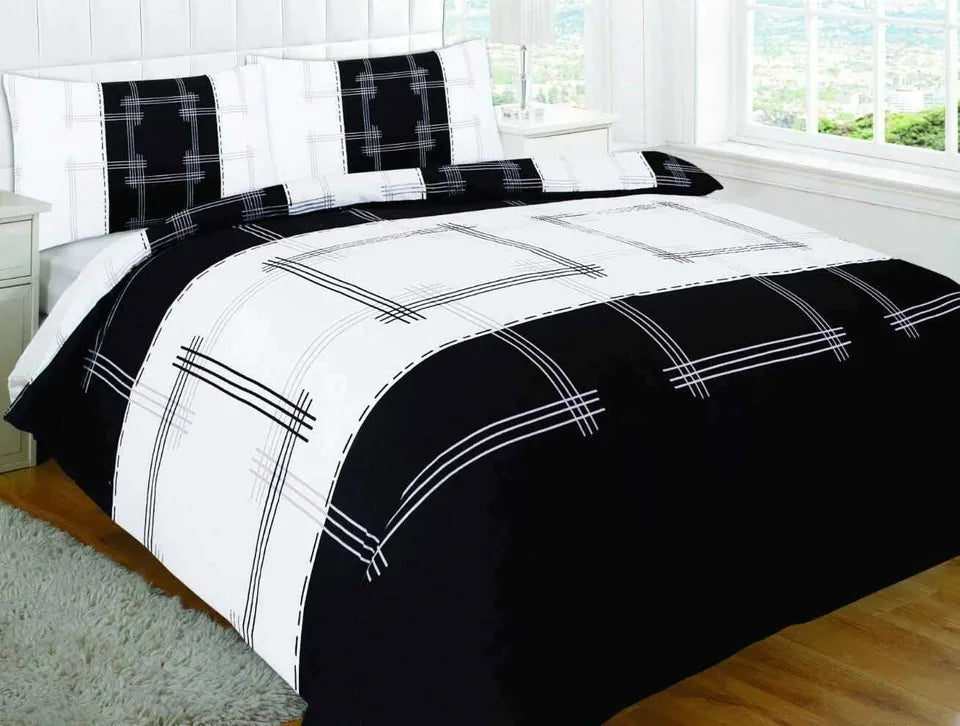 PRINTED DUVET COVER SET POLY COTTON QUILT BEDDING BEDROOM SETS DOUBLE KING SIZE