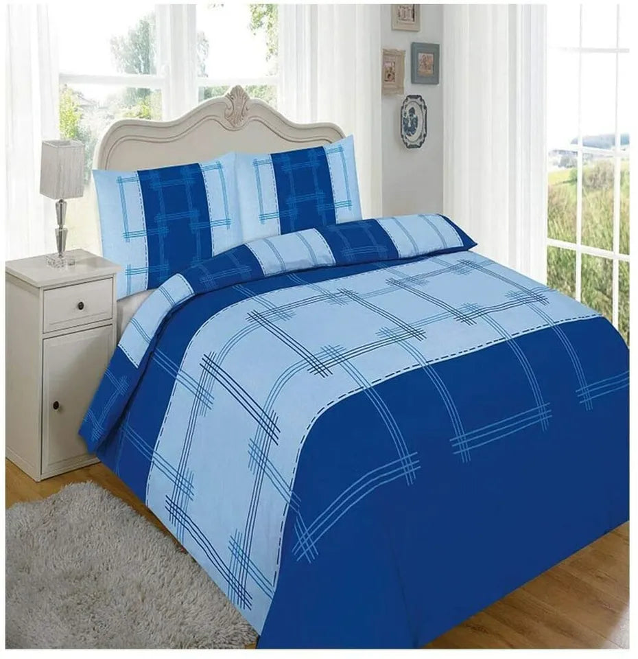 PRINTED DUVET COVER SET POLY COTTON QUILT BEDDING BEDROOM SETS DOUBLE KING SIZE
