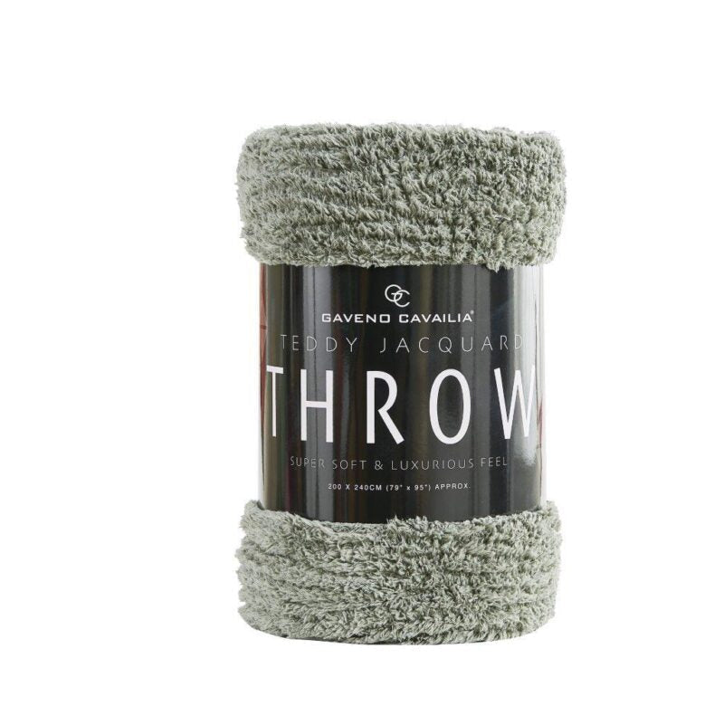 Teddy Adora Jacquard Throw 2 Sizes 3 Colours