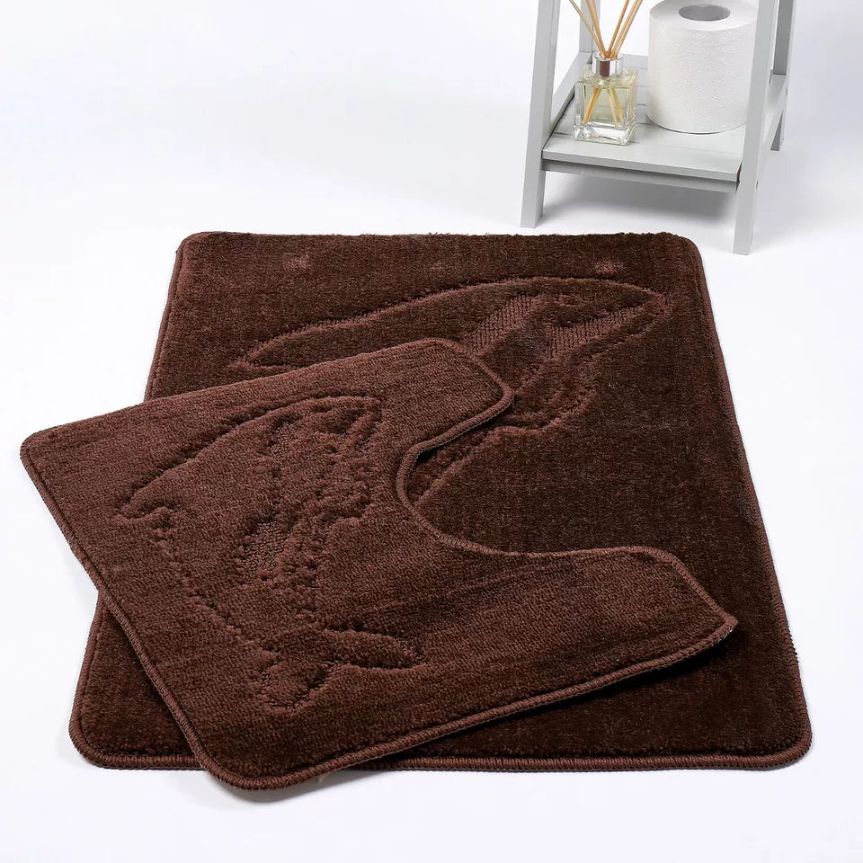 Dolphin Luxury Bath & Pedestal Mat 2 Piece 20 Colours