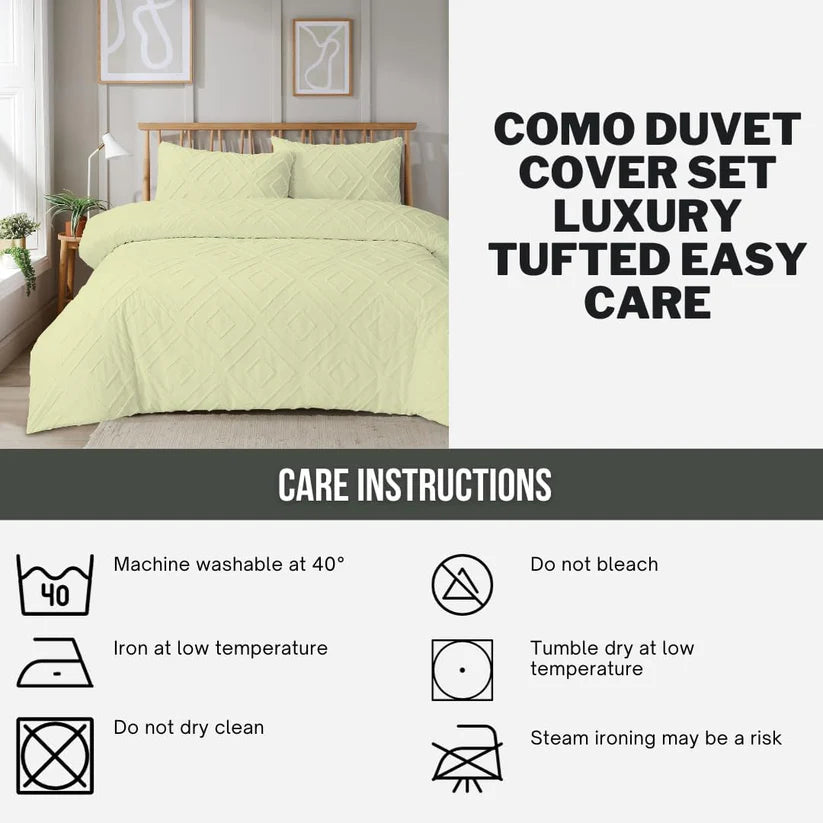 Como Tufted Duvet Cover Set with Pillowcases