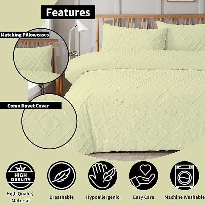 Como Tufted Duvet Cover Set with Pillowcases