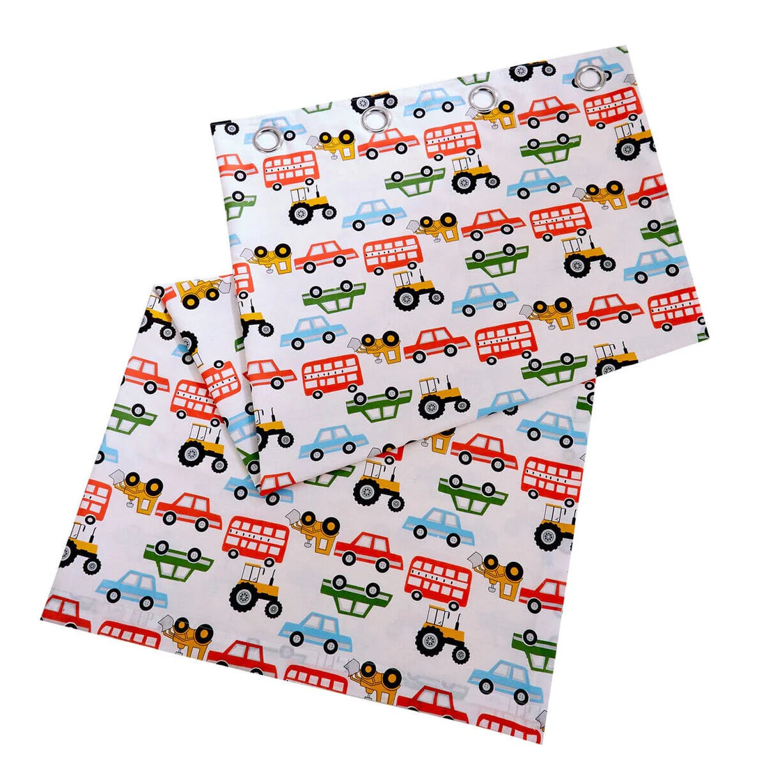 Construction Vehicle Vibrant Kids Duvet Set with Matching Pillowcase Optional Curtains