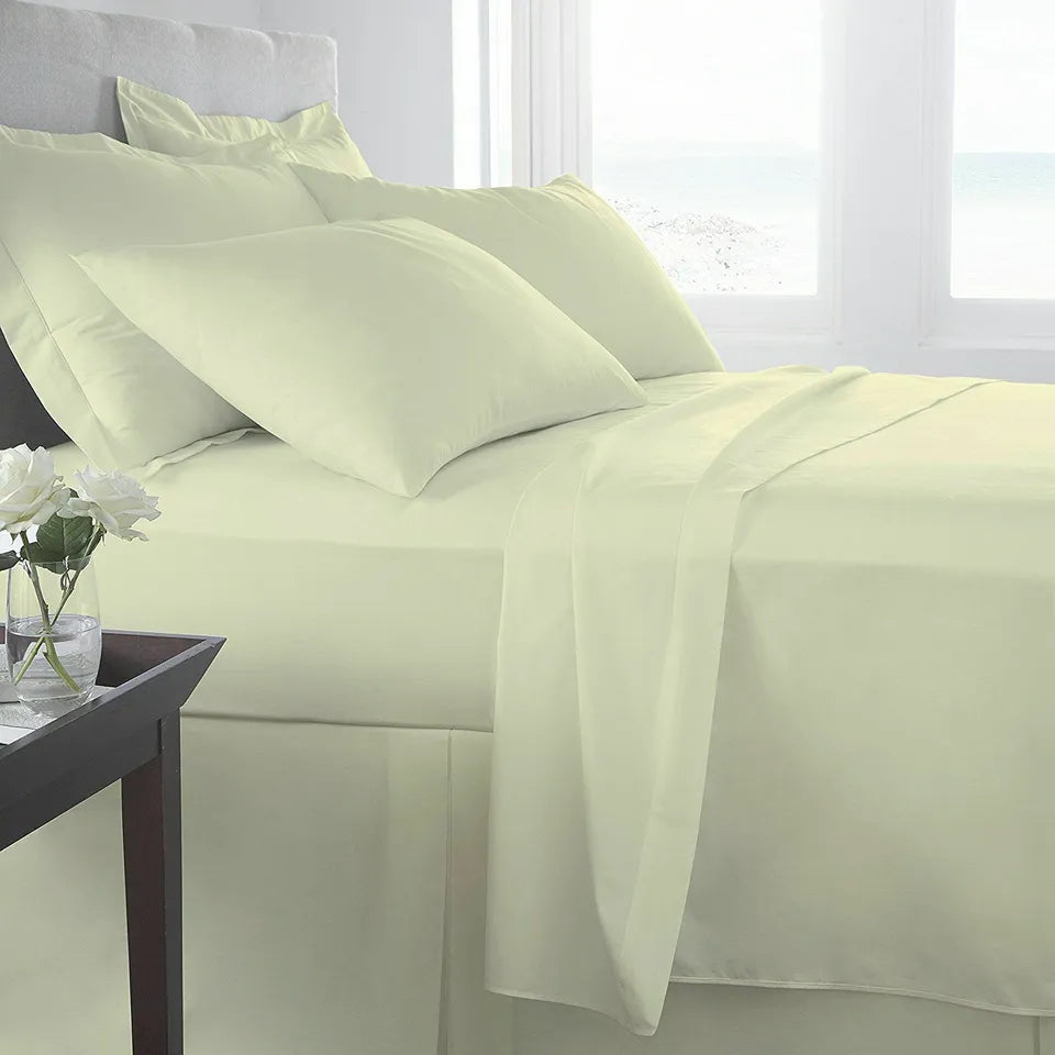 400 Thread Count Egyptian Cotton Sateen Fitted Sheet 40cm Extra Deep