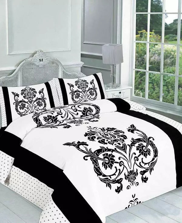 PRINTED DUVET COVER SET POLY COTTON QUILT BEDDING BEDROOM SETS DOUBLE KING SIZE