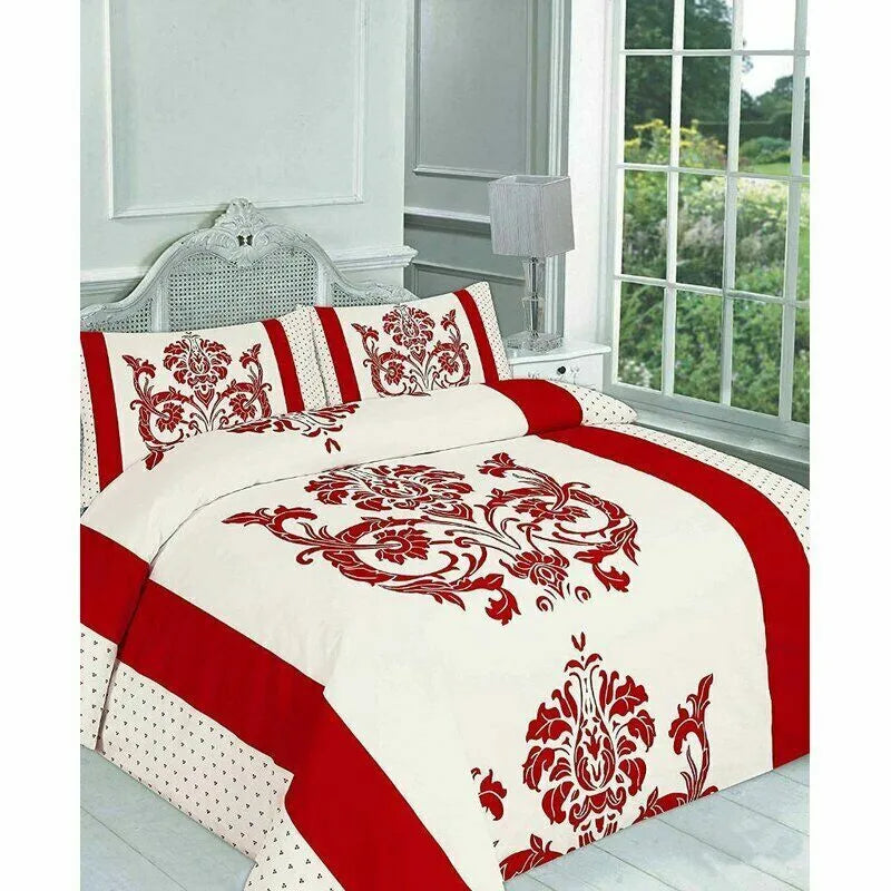 PRINTED DUVET COVER SET POLY COTTON QUILT BEDDING BEDROOM SETS DOUBLE KING SIZE