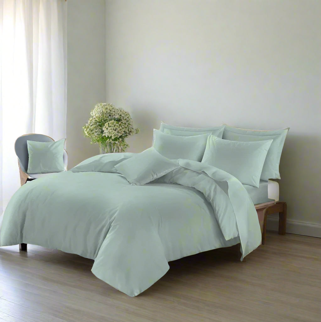 Easy Care Plain Duvet Quilt Cover with Pillow Case 22 Colours