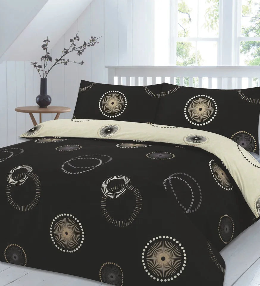 PRINTED DUVET COVER SET POLY COTTON QUILT BEDDING BEDROOM SETS DOUBLE KING SIZE