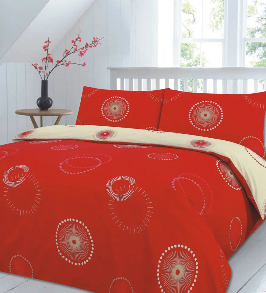 PRINTED DUVET COVER SET POLY COTTON QUILT BEDDING BEDROOM SETS DOUBLE KING SIZE