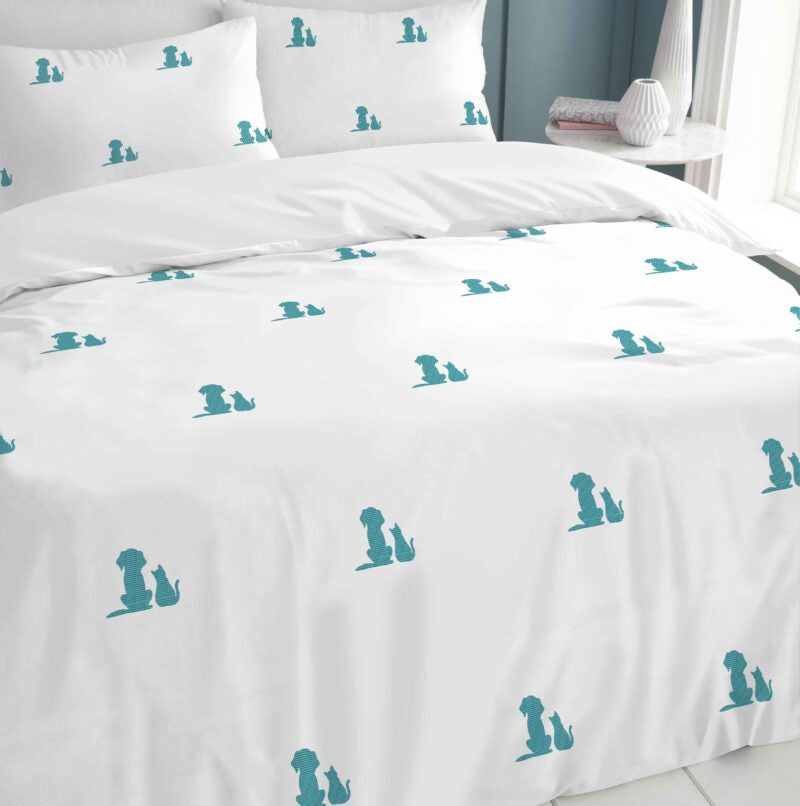 EMBROIDERED FURRY PALS DUVET COVER