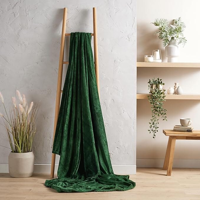 Flannel Ultra Soft Fleece Throw Blanket Super Warm Plush Lightweight All-Season Comfort