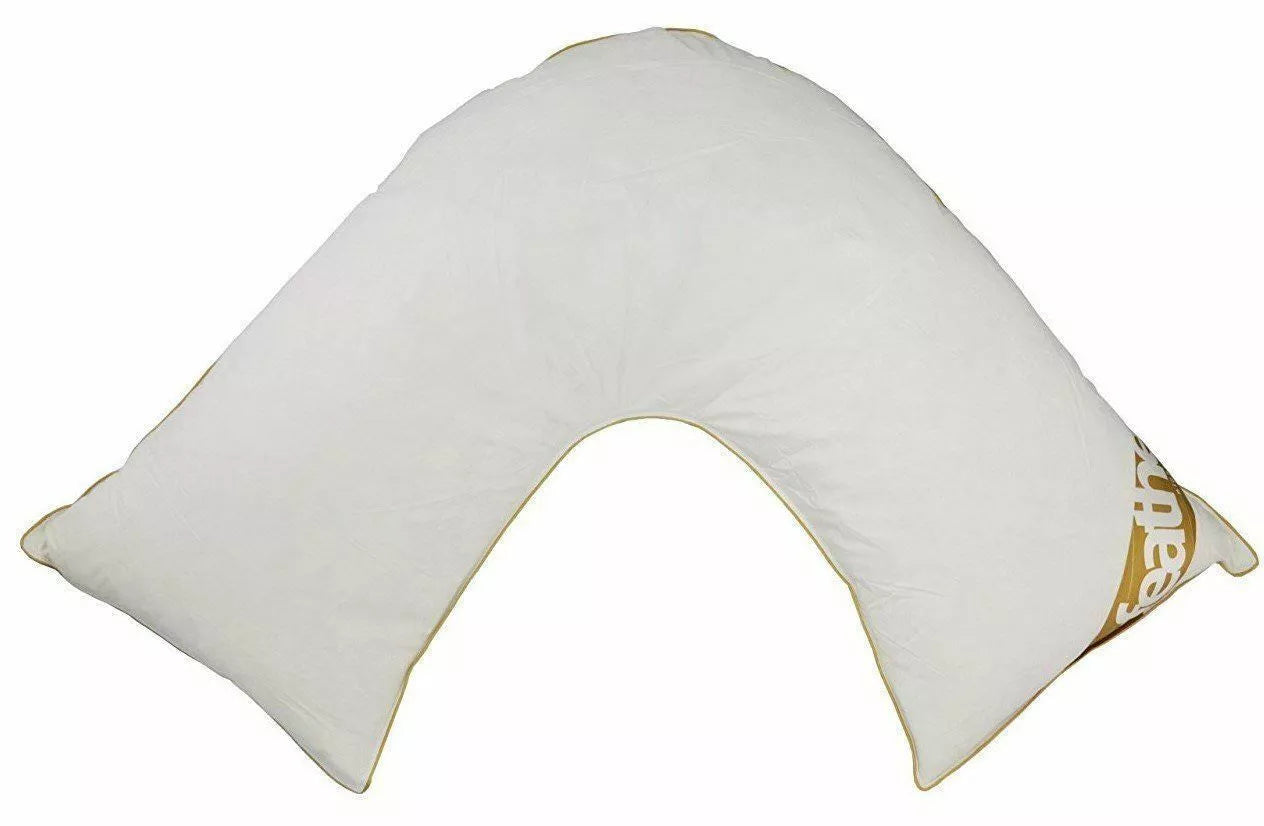 Duck Feather & Down Pillow Cotton Cover V Shape