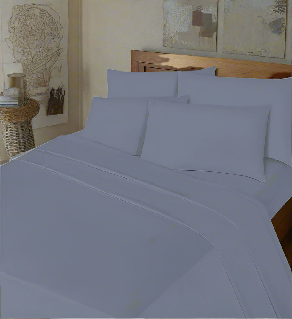 Luxury Percale Fitted Sheet Extra Deep (40cm) Non Iron 180 Thread Count Percale