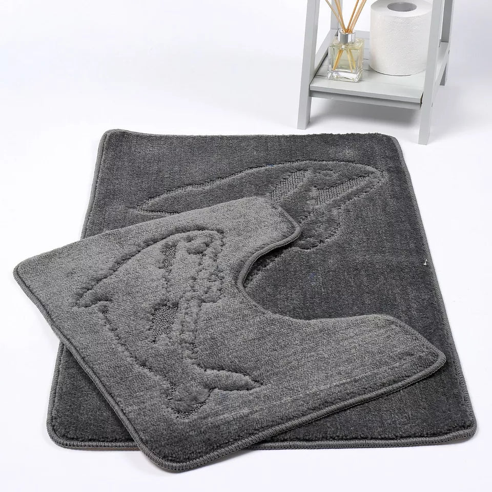 Dolphin Luxury Bath & Pedestal Mat 2 Piece 20 Colours
