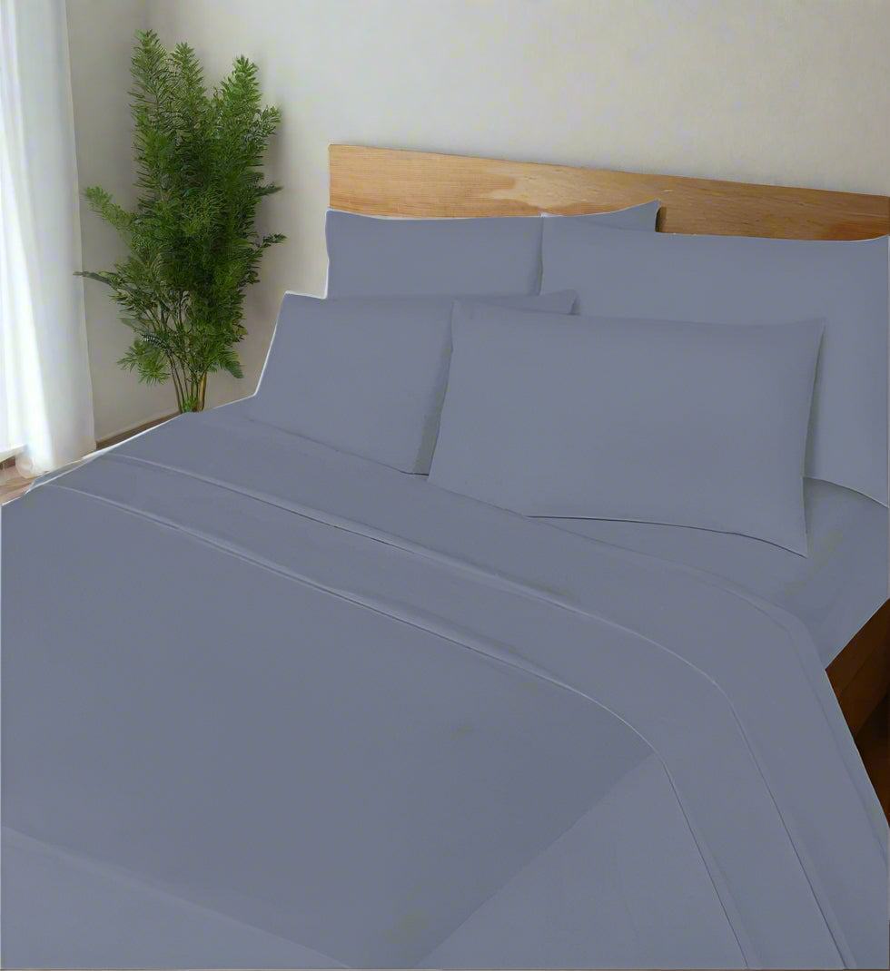 Luxury Percale Fitted Sheet (25 cm) Non Iron Polycotton Percale 180 Thread Count