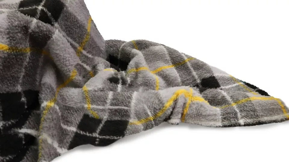 Teddy Fleece Tartan Check Duvet Cover Set