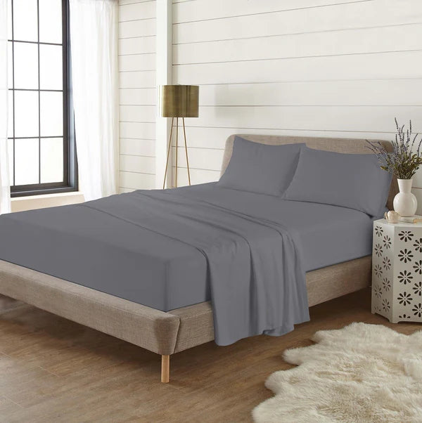 Flannelette 100% Soft Brushed Cotton Fitted Sheet 10" (25cm) Depth