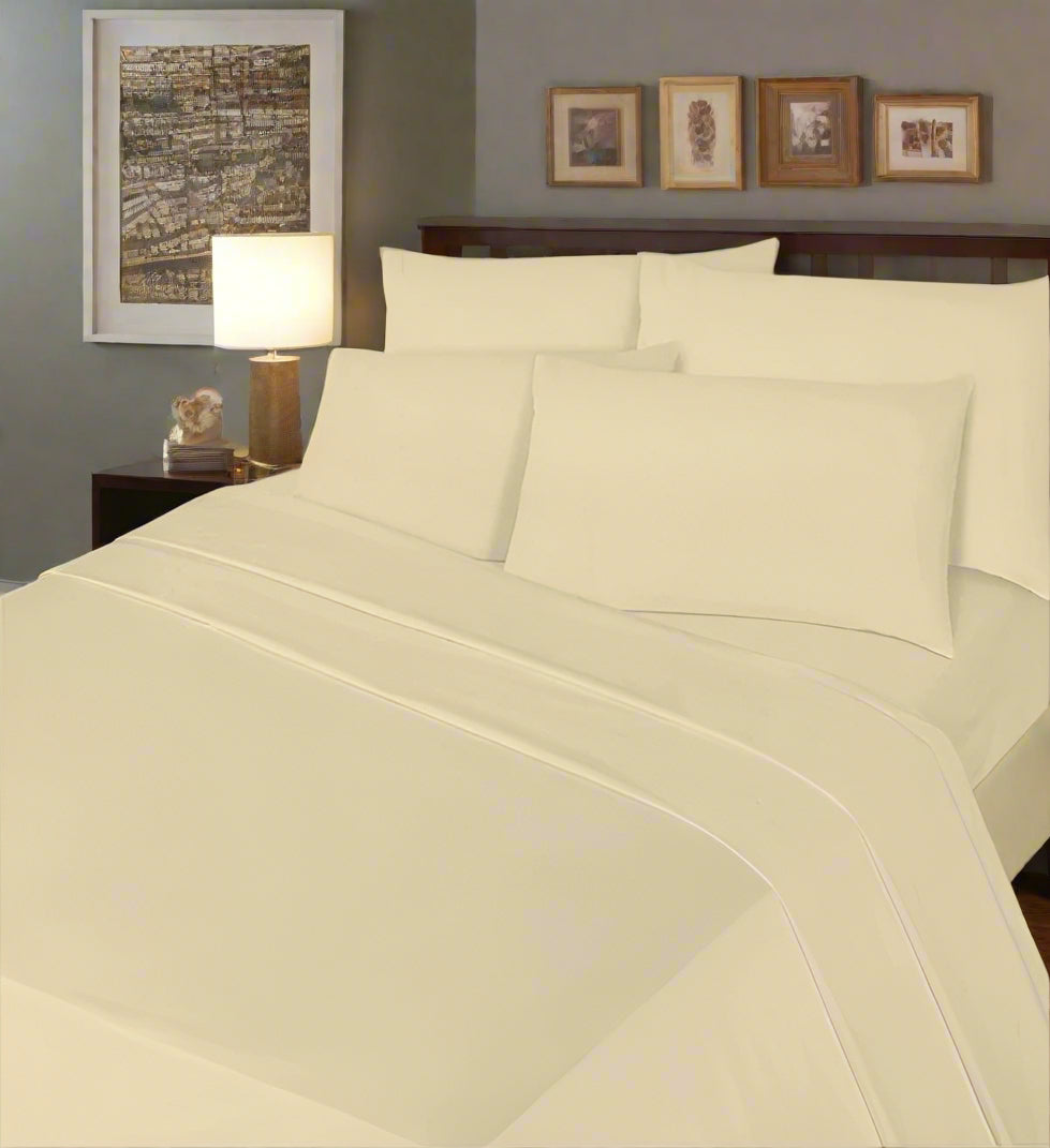 Luxury Percale Fitted Sheet Extra Deep (40cm) Non Iron 180 Thread Count Percale