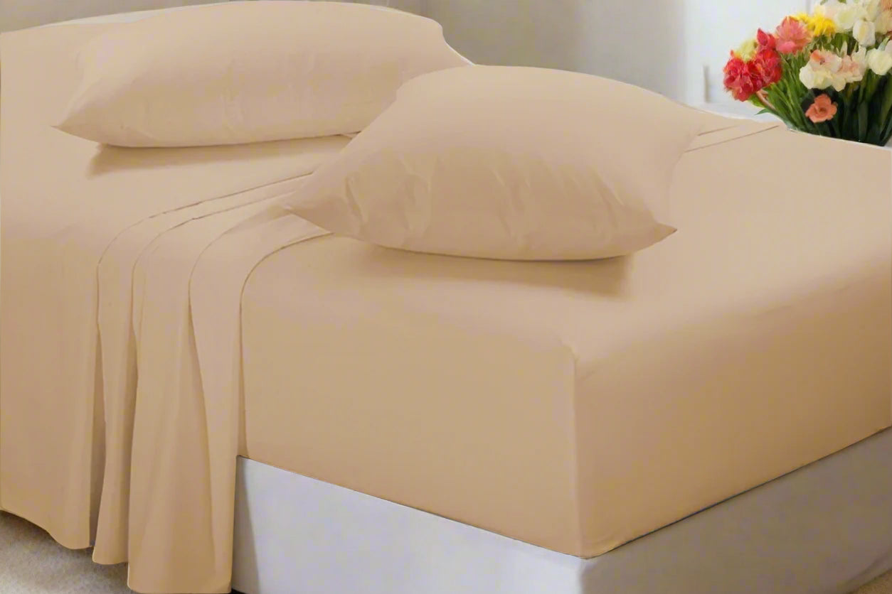 Easy Care Plain Percale Fitted Sheet 10" (25cm) 22 Colours