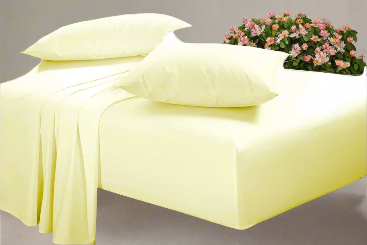 Easy Care Plain Percale Fitted Sheet 10" (25cm) 22 Colours