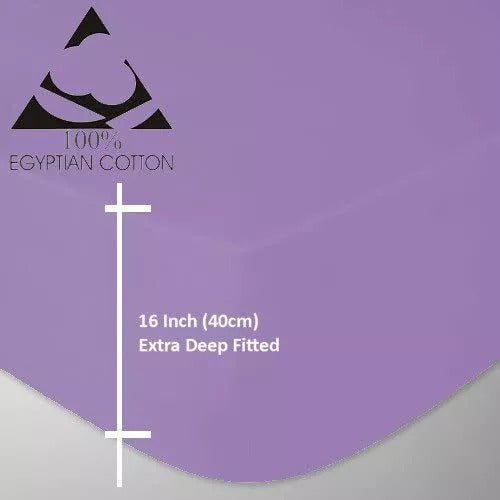 200 Thread Count Extra Deep Fitted Sheet 40 cm 11 Colours