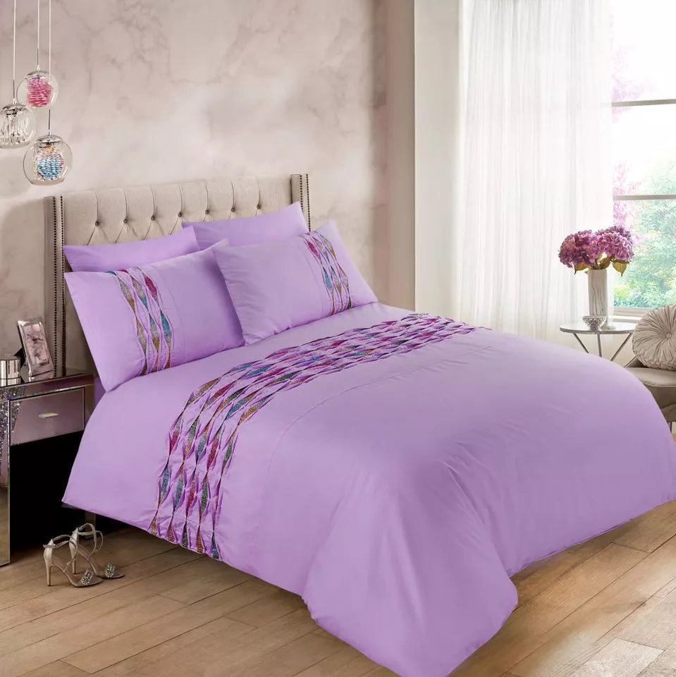 New Luxury Duvet Cover Set Hannah with Pillowcases Quilt Cover All Sizes