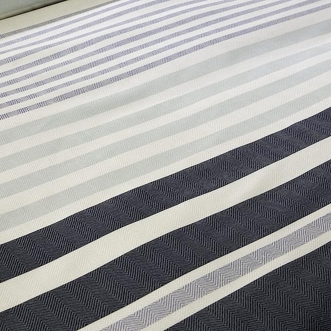Miami Stripes Reversible Duvet Cover Set Hypoallergenic High-Quality Cotton Blend Bedding