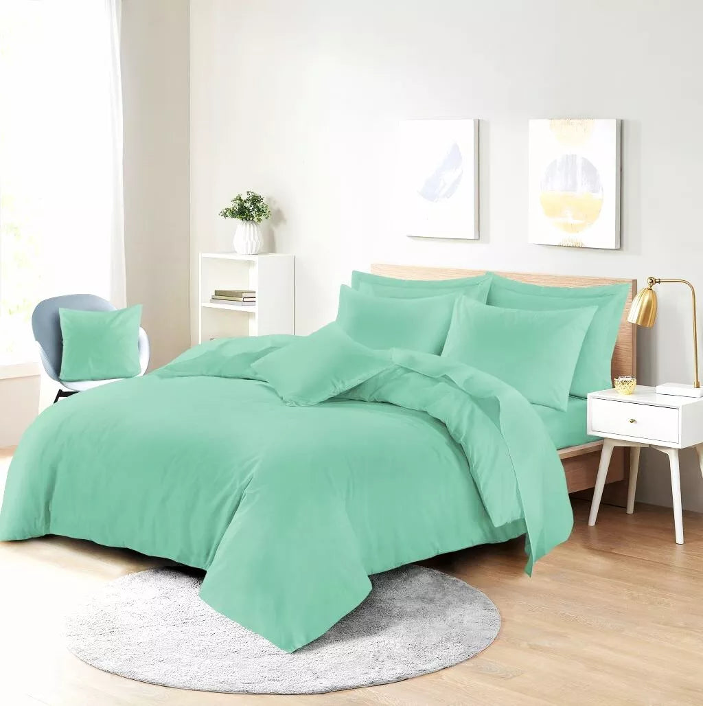 Easy Care Plain Duvet Quilt Cover with Pillow Case 22 Colours