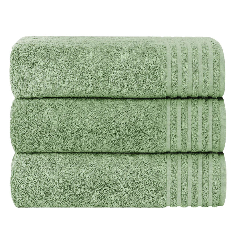 3 Pack Monaco Large Bath Sheets 100% Cotton 500 GSM Highly Absorbent Set