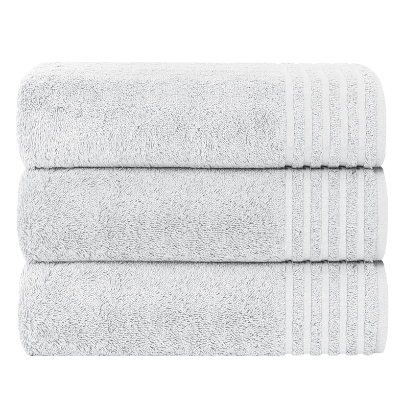3 Pack Monaco Large Bath Sheets 100% Cotton 500 GSM Highly Absorbent Set