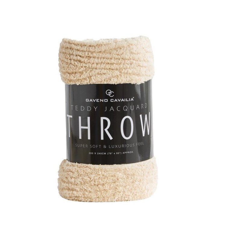 Teddy Adora Jacquard Throw 2 Sizes 3 Colours