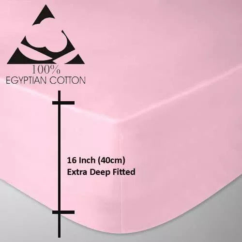 200 Thread Count Extra Deep Fitted Sheet 40 cm 11 Colours