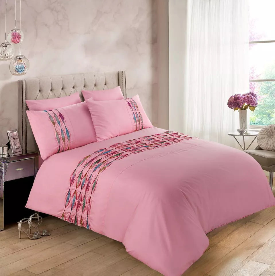 New Luxury Duvet Cover Set Hannah with Pillowcases Quilt Cover All Sizes