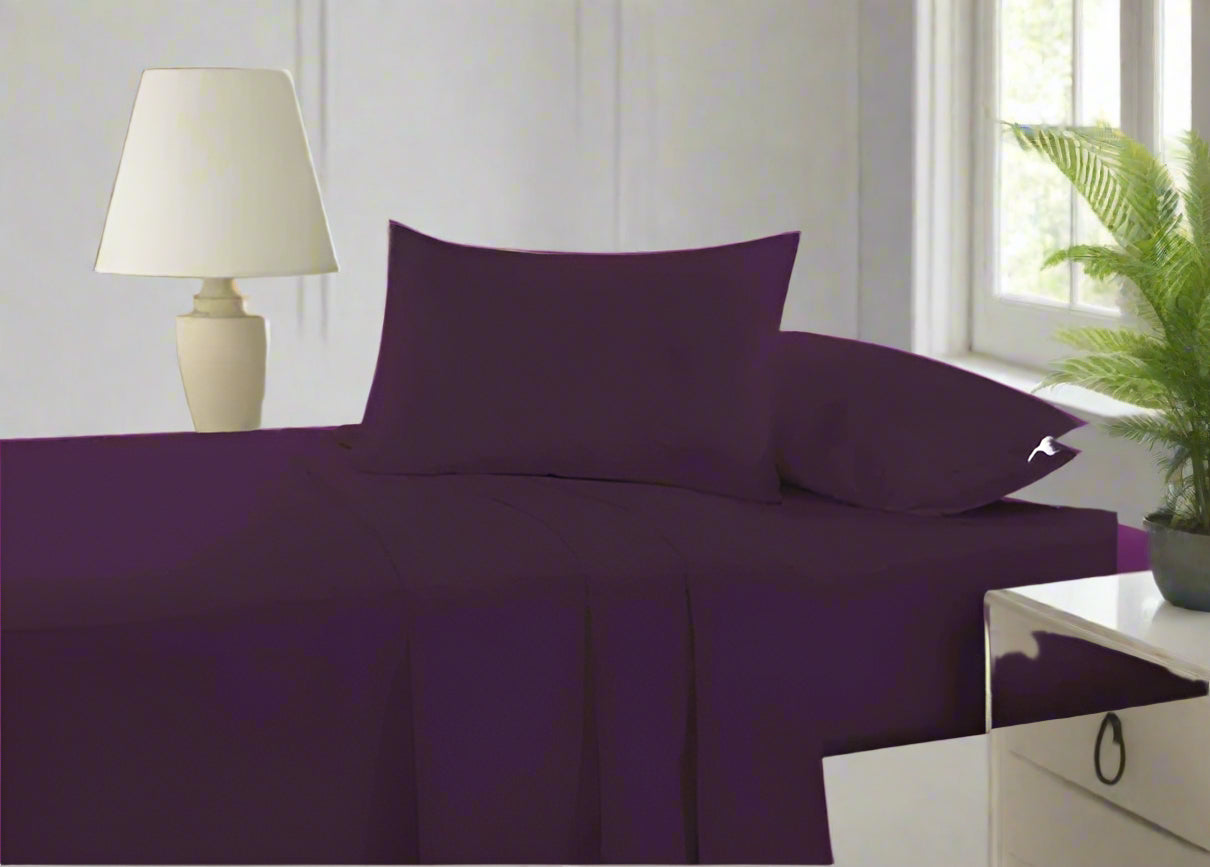 Easy Care Plain Percale Flat Sheet 22 Colours