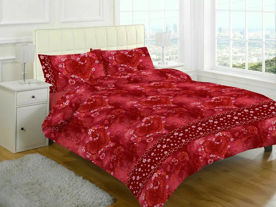 Jasmine Love Hearts Quilt Cover Set 3 Colours